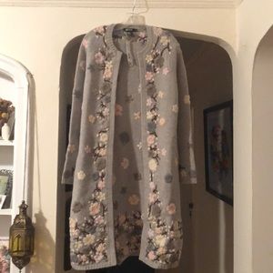 DKNY embroidered cardigan